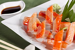 Crab stick dish