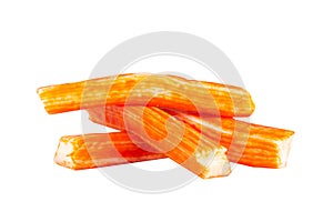 crab sticks isolated on white background