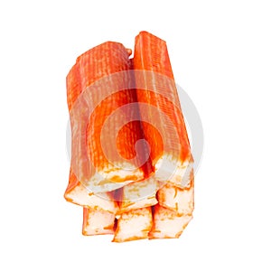 crab sticks isolated on white background