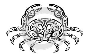 Crab tribal tattoo