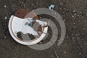 a crab, is on a white stone on the beach.