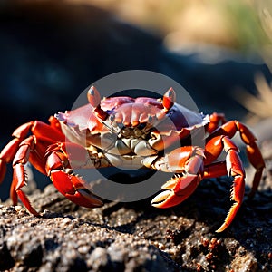 Crab wild animal living in nature, part of ecosystem