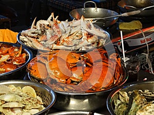 Crabs and other seafood
