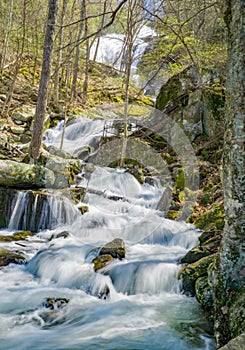 Crabtree Falls off the Blue Ridge Parkway, Virginia, USA