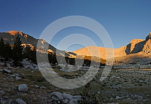 Crabtree Lakes Basin Evening Panorama