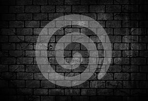 Crack brick wall black