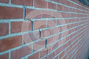 Crack in Brick Wall caused by subsidence