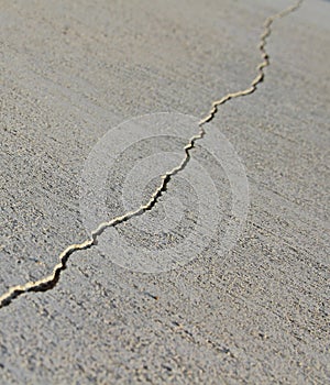 Crack in the concrete