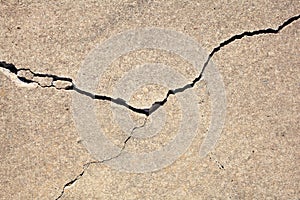 Crack in concrete