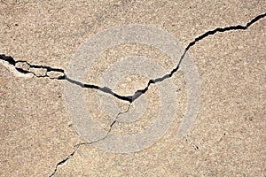 Crack in concrete photo
