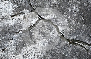 Crack in the concrete floor.