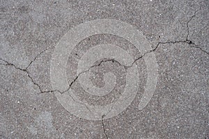 Crack in concrete for interior design