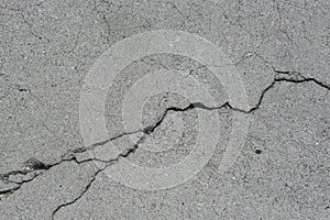 Crack in concrete for interior design