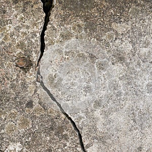 Crack in a concrete wall