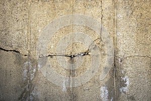 Crack concrete wall background. Grunge floor texture. Aged cement stone.