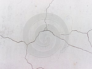 Crack on a gray wall