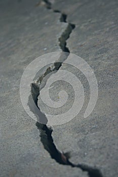 Crack in pavement 3 photo