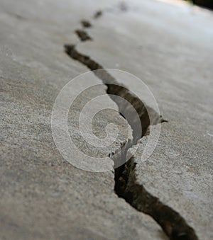 Crack in pavement 4 photo