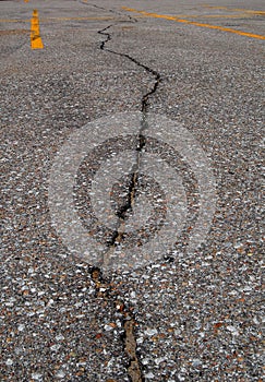 Crack in the pavement photo