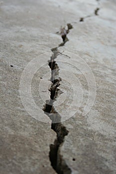 Crack in pavement photo