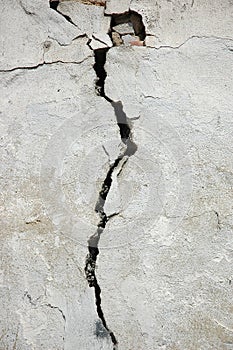 Crack in the stone wall