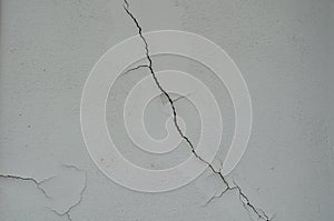 Crack in the Wall Simple White Cement Wall Texture for background and design art work