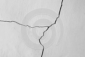 Crack in the white wall. The concept of schism or contradiction