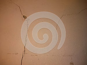 Crack in a white wall