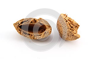 Cracked almond shell