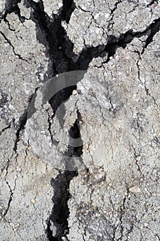 Cracked asphalt