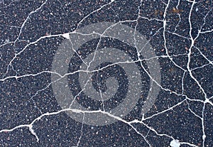 Cracked asphalt texture