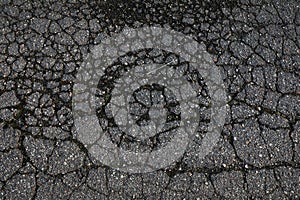 Cracked asphalt. Texture, background.