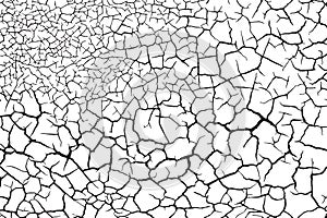 Cracked barren desert land. Structure of cracking soil.