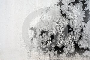 Cracked black paint on grunge metal surface - macro 2