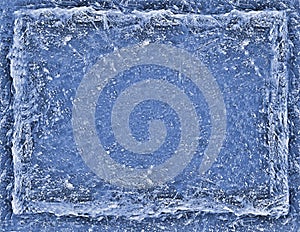 Cracked blue ice rectangle background