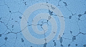 Cracked blue surface with an irregular pattern resembling dried, parched earth. The texture