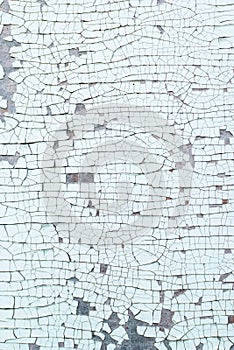 Cracked blue wall. background and texture. copy space