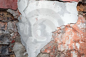 Cracked brick texture, red brick, crack, blank, street wall, wallpaper, desktop background, stone texture, concrete wall, pattern