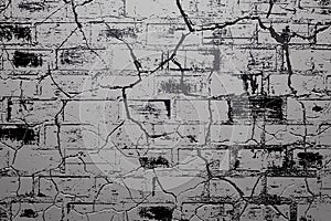 Cracked of brick wall background