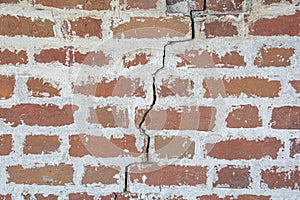 cracked brick wall, Brick Wall Background