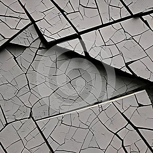 A cracked and broken texture with shattered glass and cracked concrete4, Generative AI