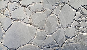 Cracked cement floor