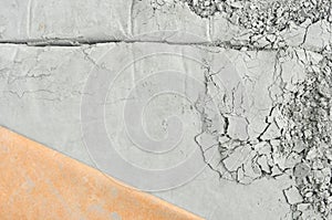 Cracked cement powder pattern texture close up