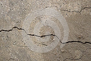 Cracked cement wall. Concrete texture, construction concept