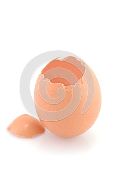Cracked chicken egg