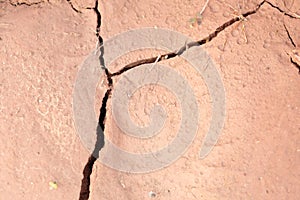 Cracked clay soil