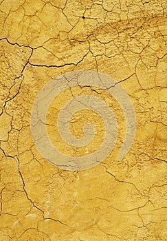 Cracked clay wall background