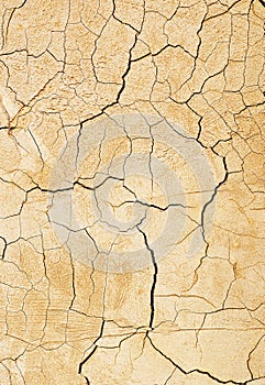 Cracked clay wall background