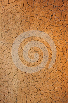 Cracked clay wall