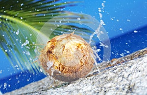 Cracked coconut